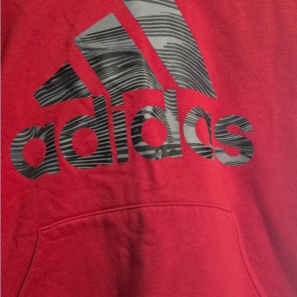 Adidas Kids Bold Red Hoodie - Picture 4 of 9